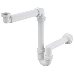 Syfon Alca plast rurowy 5/4" DN40 oszczędzający miejsce biały (A434)