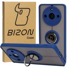 Bizon Case Hybrid Ring Realme 11 Pro / 11 Pro+ smoky with a navy blue frame