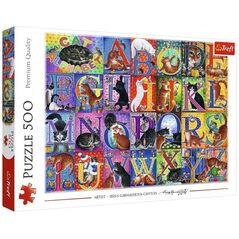 PUZZLE 500EL TREFL KOCI ALFABET PUD8