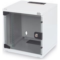 Szafa Digitus Zestaw Szafa rack 10" + Switch + Patch panel + Akcesoria (DN-10-SET-1-B)