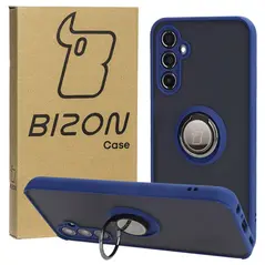 Bizon Case Hybrid Ring Samsung Galaxy M34 5G smoky with a navy blue frame