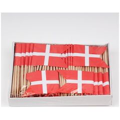 Vrige Kransekageflag papir DK 144stk/pak Rød/hvid 1x1x1mm (144EA)