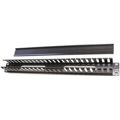 Organizer OEM 19" vyvazovací panel 1U, kovový με πλαστικό κάλυμμα, 40x50mm, průchozí, černý 14072241 725765540461