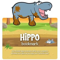 IF Zwierzęca zakładka do książki - Hippo - Hipopotam