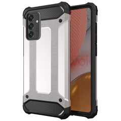 Pancerne hybrydowe etui Hybrid Armor pokrowiec na Samsung Galaxy A36 - srebrne