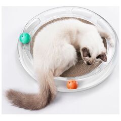 Petkit PETKIT FUN, 4 in 1 Cat Scratcher, Made of ABS, inside the ball track there is Orange ( Bells inside) and Green balls( Catnip inside). 330 mm Round Rest and Play Zone.