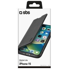 SBS Mobile SBS Book Wallet Lite iPhone 15 schwarz