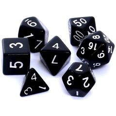Rebel Komplet kości RPG matowe czarne (106192)