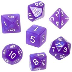 Rebel Komplet kości REBEL RPG - Kamienie Księżycowe - Ametyst