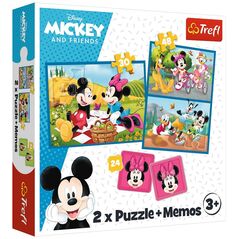 Trefl Puzzle 2w1 + memos Mickey and Friends 93344 Trefl