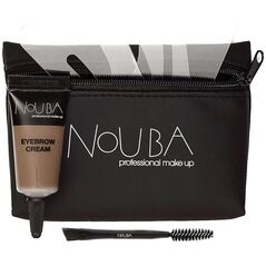 20 Set Nouba: Nouba, Eyebrow Brush + Nouba, Eyebrow Gel, 7 ml + Textile Makeup Bag, Black For Women
