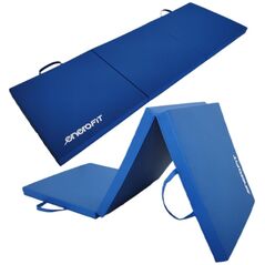 MATERAC GIMNASTYCZNY SKŁADANY 180x60x5CM NIEBIESKI ENERO FIT