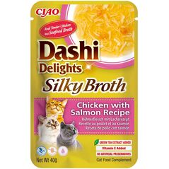 INABA CAT DASHI DELIGHTS SILKY CHICKEN SALMON 40g