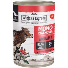 Wiejska Zagroda Monobiałkowa Mokra Karma Dla Psa z Wołowiną 400g