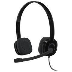 Ενσύρματα Ακουστικά Κεφαλής Logitech H151 με Μικρόφωνο Μαύρο 5099206057333 5099206057333 έως και 12 άτοκες δόσεις