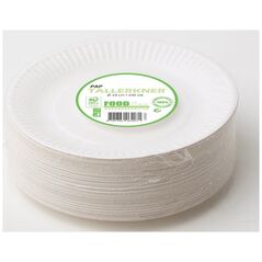 Tallerken frokost pap 18 cm 100stk/pak - (100 stk.)