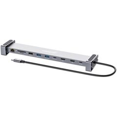 Manhattan 190398 stacja dokująca Przewodowa USB 3.2 Gen 1 (3.1 Gen 1) Type-C Szary