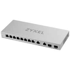 Zyxel XGS1210-12 - V2 - Switch - managed - 8 x 10/100/1000 + 2 x 100/1000/2.5G + 2 x 1 Gigabit/10 Gigabit SFP+ (Uplink) - Desktop, wandmontierbar