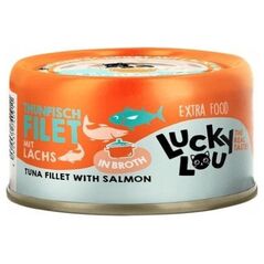 Lucky Lou Extrafood Tuńczyk & łosoś w bulionie puszka 70g