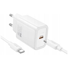 HOCO ładowarka sieciowa Typ C + kabel Typ C do Typ C PD QC 20W N60 biała