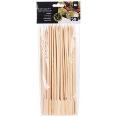 Excellent Houseware Wykałaczki DREWNIANE szpikulce bambusowe do przystawek przekąsek szaszłyków 25 cm 50 sztuk