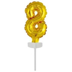 Μπαλόνι AMSCAN Mini foil νούμερο 8, χρυσό, 6,5x12cm 13941732 194099068659