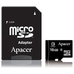 Apacer Karta pami�ci Secure Digital Card, 16GB, micro SDHC, AP16GMCSH4, Class 4, bez adaptera, EOL
