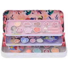 Disney Princess Makeup Case Triple Layer Beauty Tin zestaw kosmetyków do makijażu dla dzieci