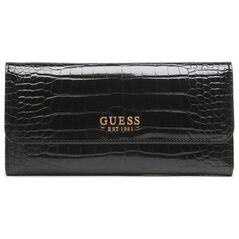Guess, Laurel, Textile Wallet, SLG Small Zip, Black, For Women For Women