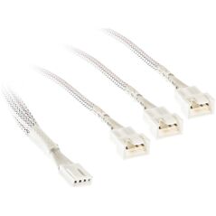 Kolink 1-2 PWM Lüfter Splitterkabel - 35cm, geflochten, weiß