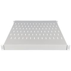 Półka regulowana 19" 1U głęb. 500-900mm, szara, 4 punkty mocowania ALANTEC
