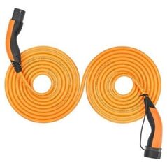 Samozwijający się kabel do ładowania Typu 2, do 22 kW, 7 m, pomarańczowy
