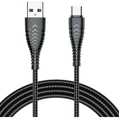 Kabel USB Veger VEGER kabel USB A do Typ C 2,4A V104 1,2 m czarny