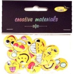 Guziki ozdobne Emoji 20mm 15szt