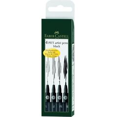Faber-Castell Cienkopisy artystyczne PITT czarne 199 4 sztuki