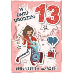 Karnet urodziny 13