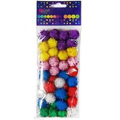 DP Craft Pompony dekoracyjne metalizowane mix