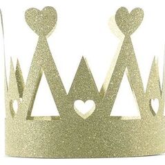 Party Deco Korona Sweet Love, złota, 11 cm. uniwersalny