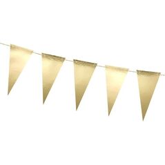 Party Deco Girlanda, flagietki, złota, 2,15 m uniwersalny