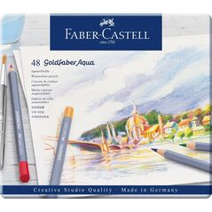 Faber-Castell KREDKI AKWARELOWE GOLDFABER AQUA FABER-CASTELL 48 KOLORÓW OPAKOWANIE METALOWE