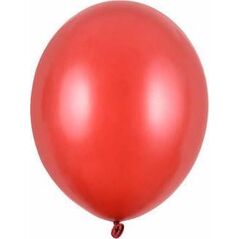 PartyDeco Balony metaliczne czerwone 30 cm / 10 sztuk one size