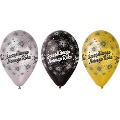 Gemar Balony Szczęśliwego Nowego Roku - 30 cm - 6 szt. uniwersalny