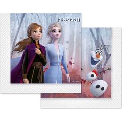 PROCOS Serwetki urodzinowe Frozen 2 - Kraina Lodu 2 - 33 cm - 20 szt. uniwersalny