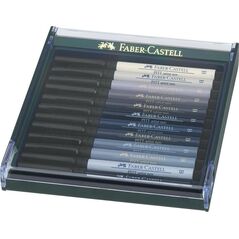 Faber-Castell PITT ARTIST PEN BRUSH ZESTAW 12 KOL. GREY FABER-CASTELL