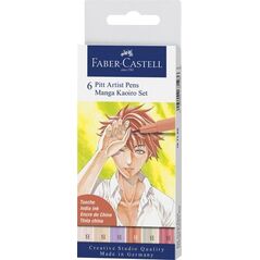 Faber-Castell pióro kreślarskie Pitt Artist Manga Kaoiro 6 szt