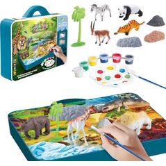 ZESTAW ZWIERZĄT ZOO DO MALOWANIA