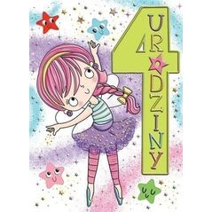 Karnet B6 Urodziny 4 - Tancerka