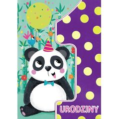Karnet A5 Urodziny roczek - Panda