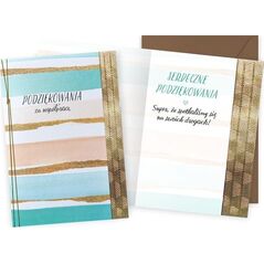 Karnet podziękowania za współpracę paski