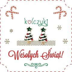 Kolczyki świąteczne na prezent Choinki